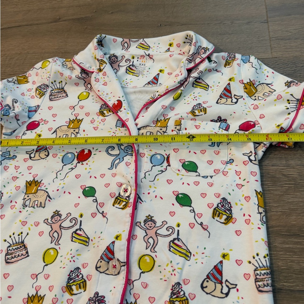 Roller Rabbit Birthday Bonanza Polo Pajamas Set XXS - Picture 7 of 8